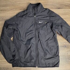 Nike The Athletic Dept Reversible Jacket Black Nylon Windbreaker Fleece Mens S